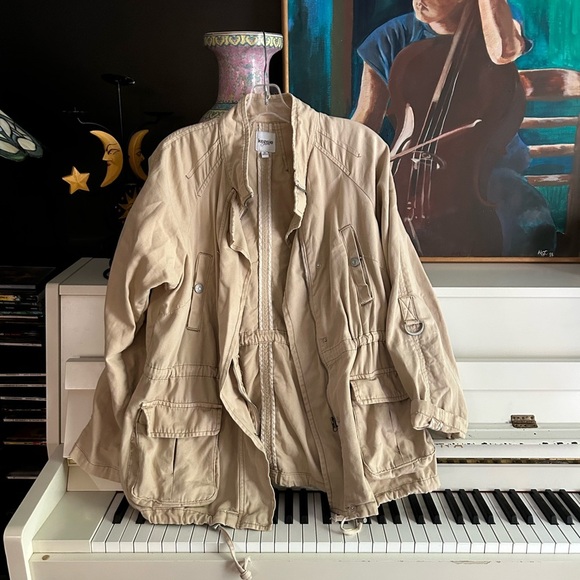 Kensie Tan Utility Jacket for Women - Picture 15 of 16